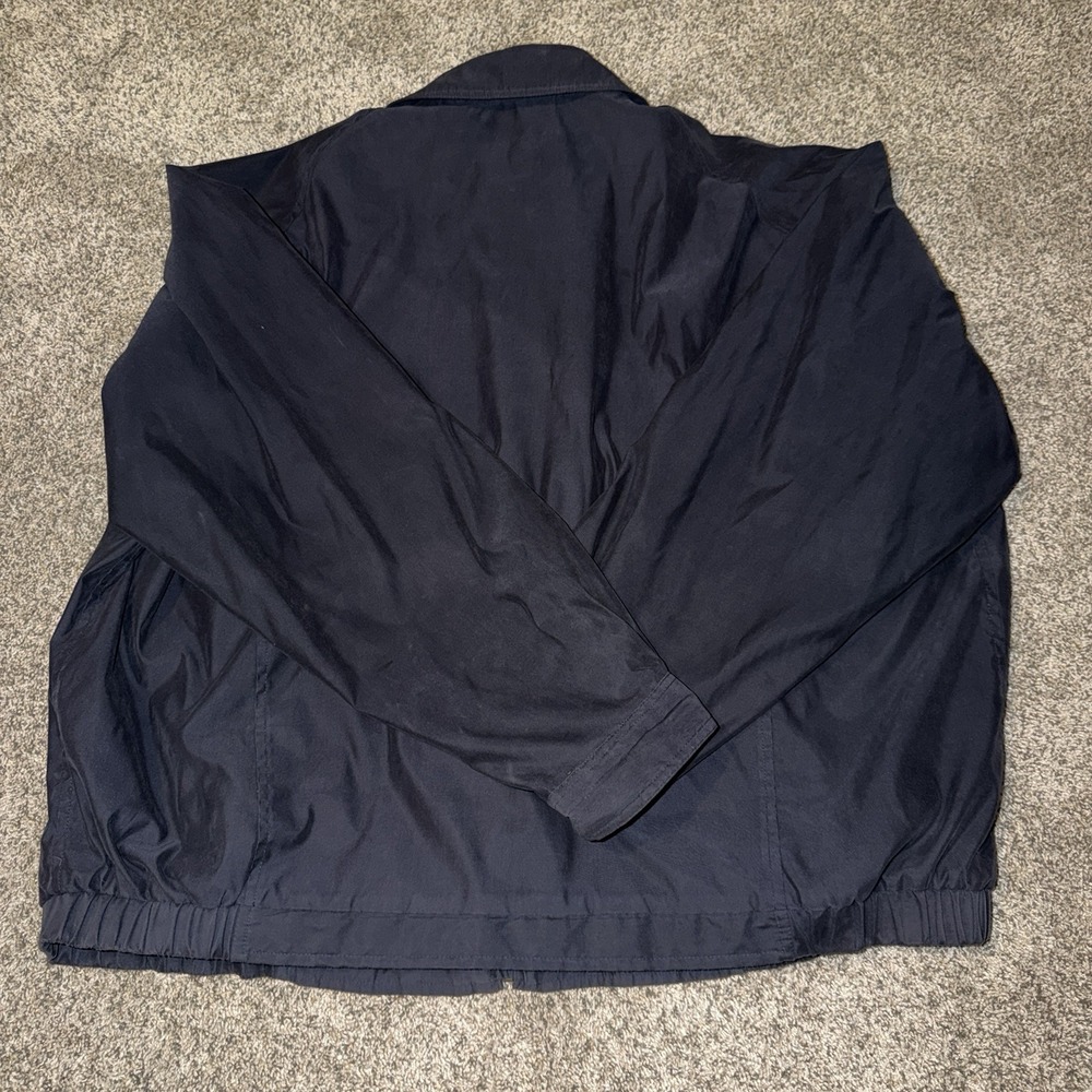 Roundtree & Yorke Men's 4X Navy Blue Full Zip Bomber Jacket Coat Pockets - Picture 2 of 8